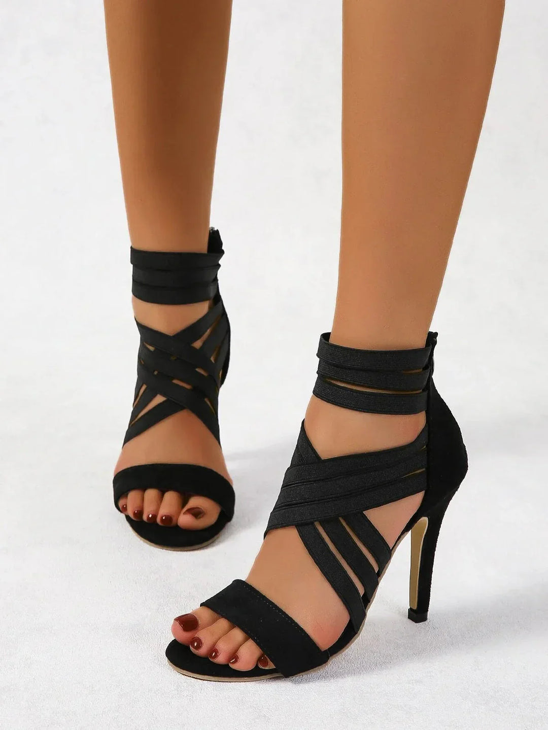 Nadia | Women’s Strappy Open-Toe Stiletto Sandals