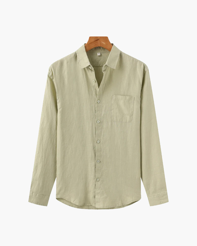 Emmett | Men’s Long-Sleeve Button-Up Shirt with Chest Pocket