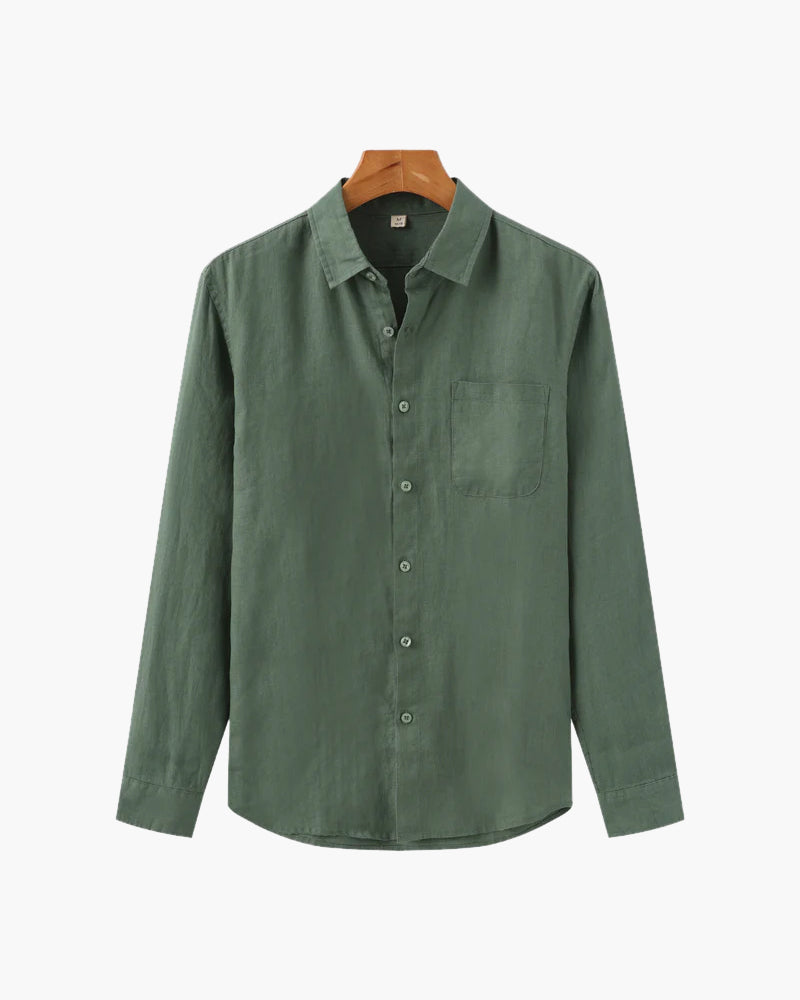 Emmett | Men’s Long-Sleeve Button-Up Shirt with Chest Pocket