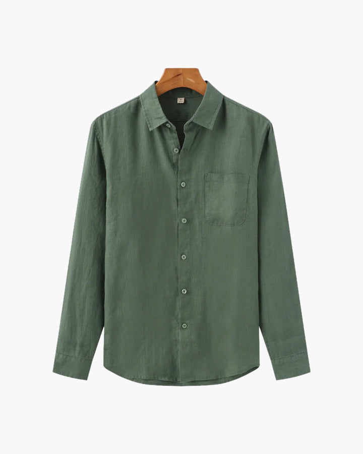 Emmett | Men’s Long-Sleeve Button-Up Shirt with Chest Pocket