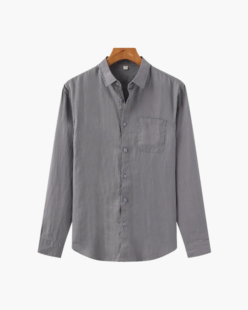 Emmett | Men’s Long-Sleeve Button-Up Shirt with Chest Pocket