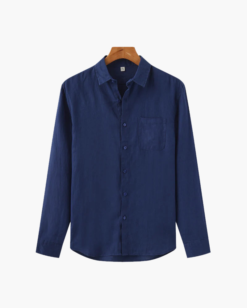 Emmett | Men’s Long-Sleeve Button-Up Shirt with Chest Pocket
