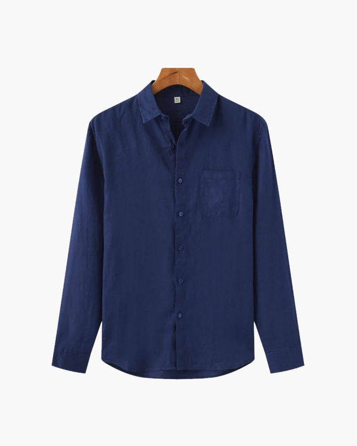 Emmett | Men’s Long-Sleeve Button-Up Shirt with Chest Pocket