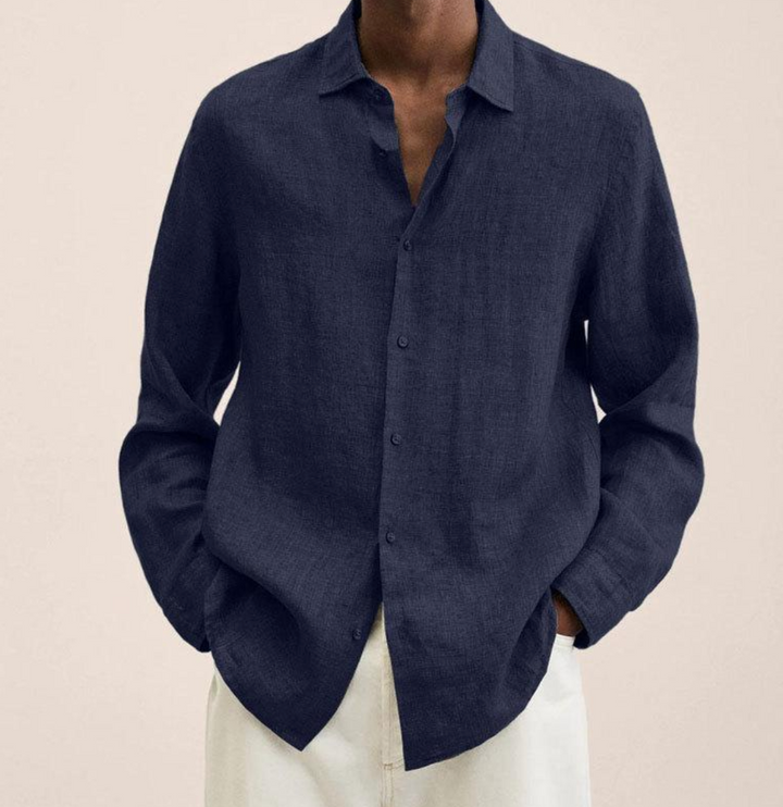 Asher | Men’s Textured Long-Sleeve Button-Up Shirt
