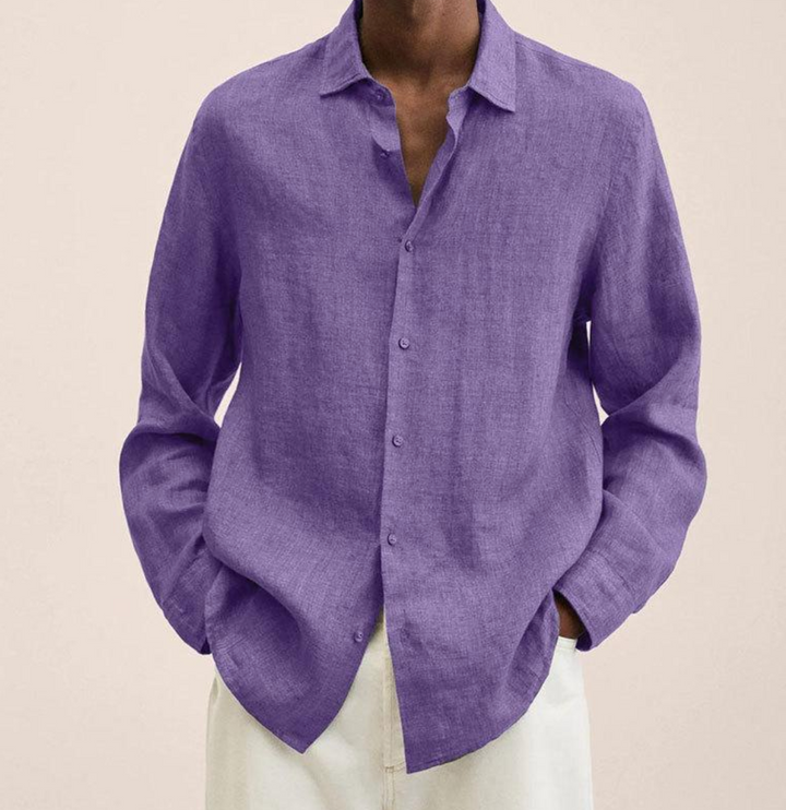 Asher | Men’s Textured Long-Sleeve Button-Up Shirt