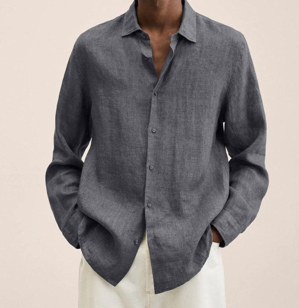 Asher | Men’s Textured Long-Sleeve Button-Up Shirt