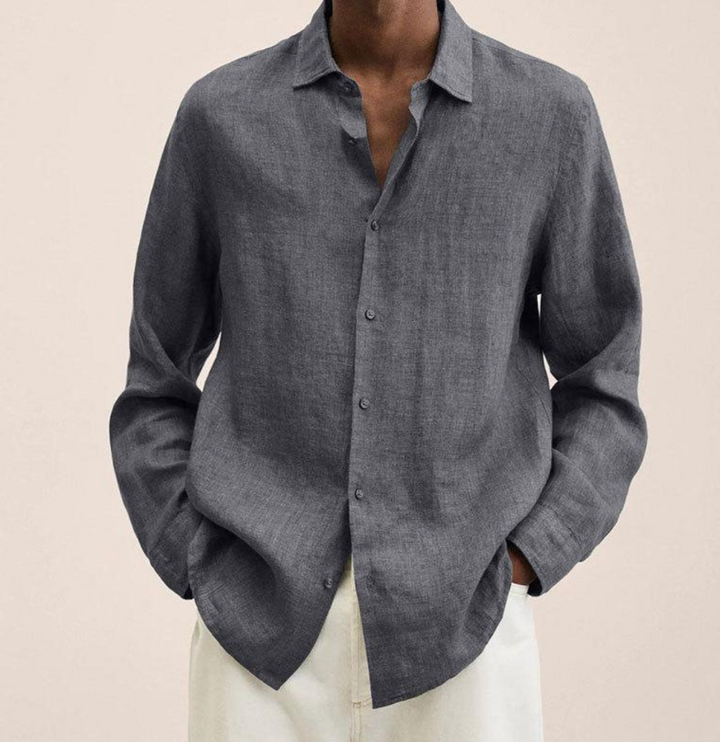 Asher | Men’s Textured Long-Sleeve Button-Up Shirt