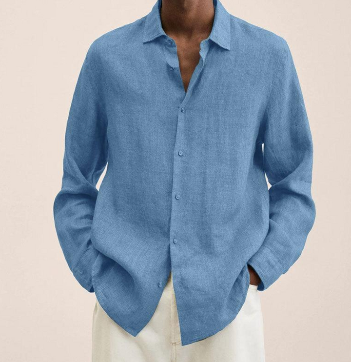 Asher | Men’s Textured Long-Sleeve Button-Up Shirt