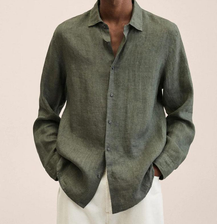 Asher | Men’s Textured Long-Sleeve Button-Up Shirt