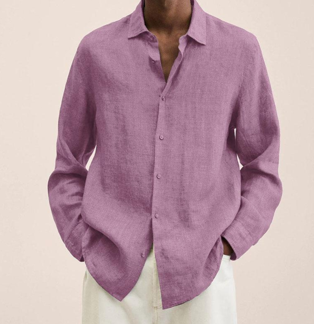 Asher | Men’s Textured Long-Sleeve Button-Up Shirt