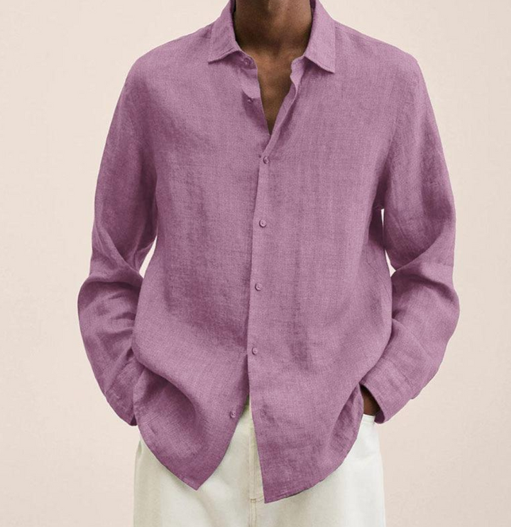 Asher | Men’s Textured Long-Sleeve Button-Up Shirt