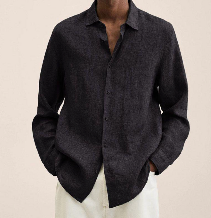 Asher | Men’s Textured Long-Sleeve Button-Up Shirt