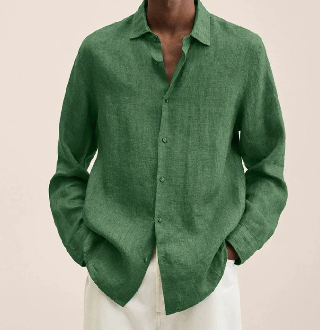 Asher | Men’s Textured Long-Sleeve Button-Up Shirt