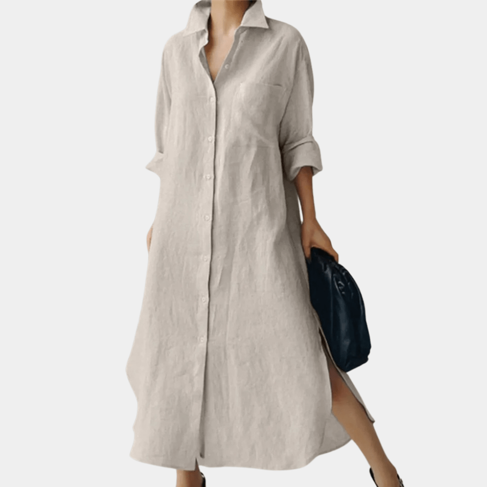Marisol | Women’s Maxi Shirt Dress in a Flowing Shape