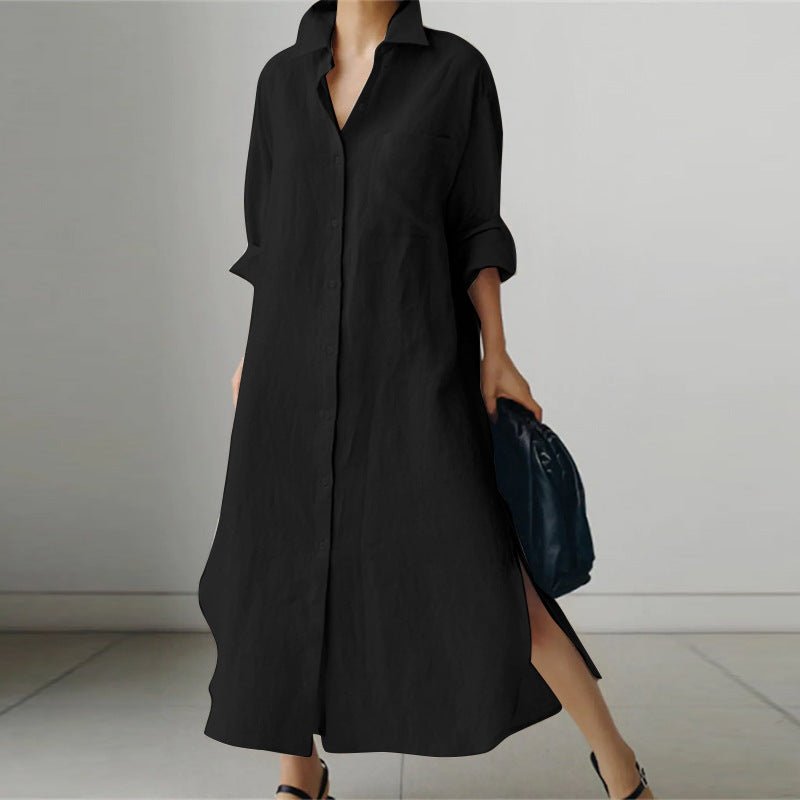 Marisol | Women’s Maxi Shirt Dress in a Flowing Shape