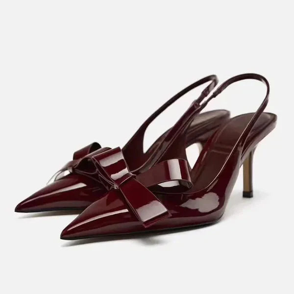 Clara | Women’s Bow-Detail Pointed-Toe Slingback Pumps