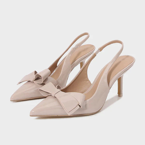 Clara | Women’s Bow-Detail Pointed-Toe Slingback Pumps